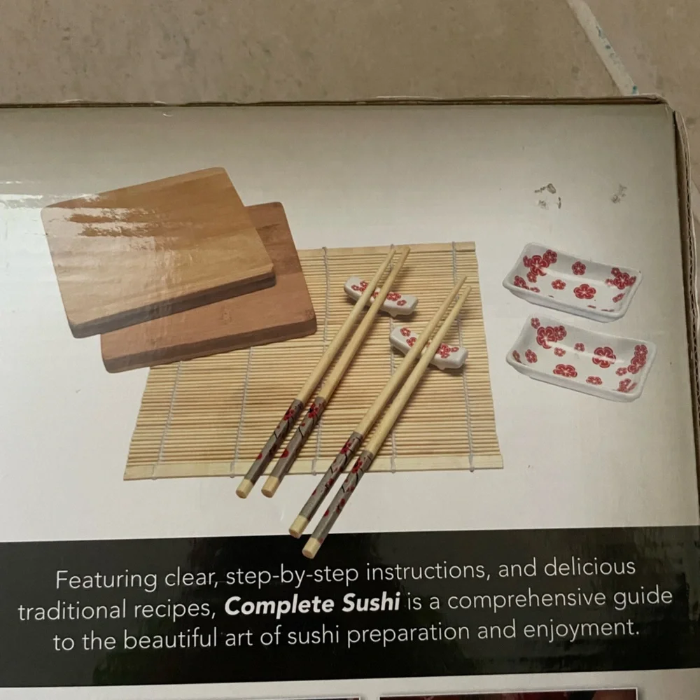 New Hinkler complete sushi book and dvd preparation kit and serving kit
